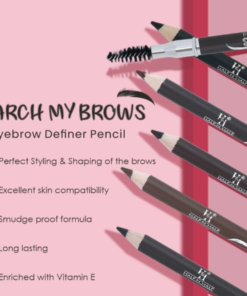 Half and Half Arch Dark Brown Eyebrow Pencil & Brush (Pack of 2)