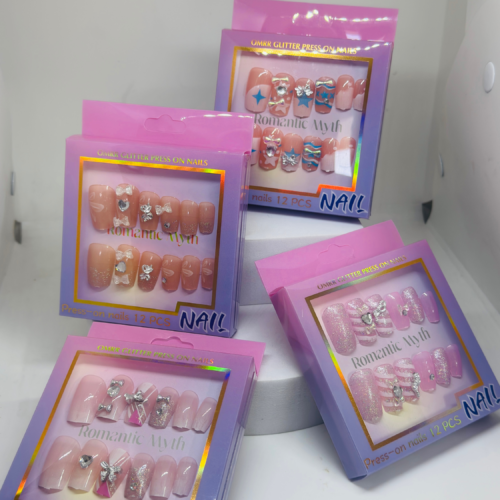 Romantic Myth Press on Nails 12 Pcs Assorted