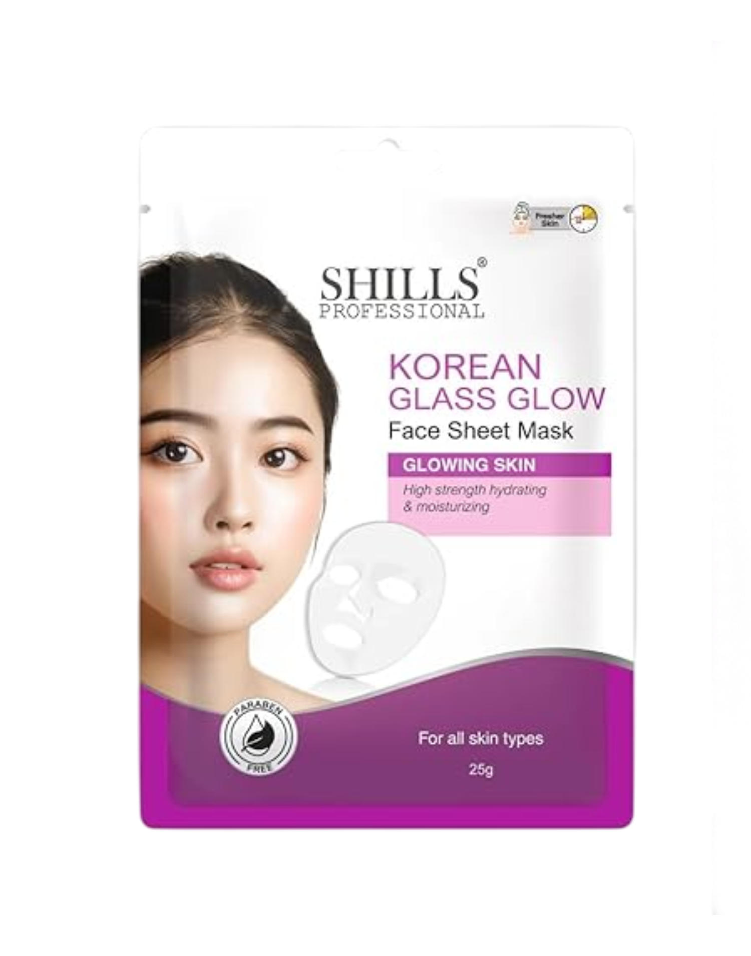 SHILLS PROFESSIONAL Korean Glass Glow Face Sheet Mask